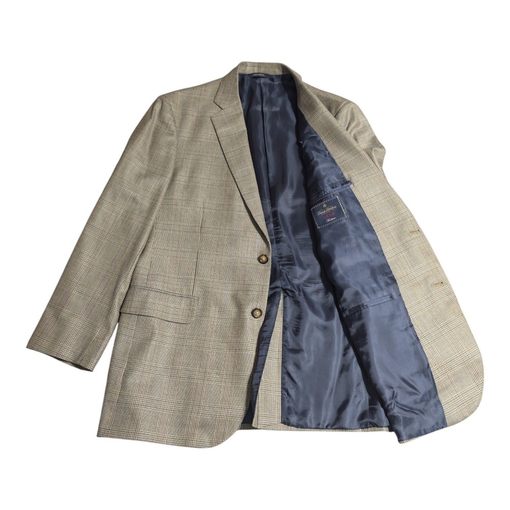 Brooks Brothers 1818 Madison Blazer 43L Silk Wool‎ Glen Plaid Sport Coat